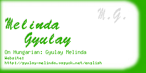 melinda gyulay business card